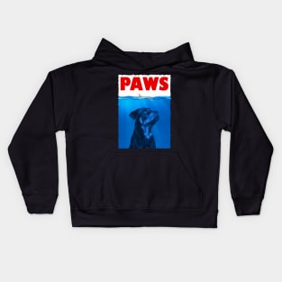 Rottweiler PAWS Tee Triumph for Admirers of Canine Majesty Kids Hoodie